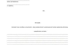 Jak napisać podanie o przyznanie opiekunki osoby starszej - krok po kroku