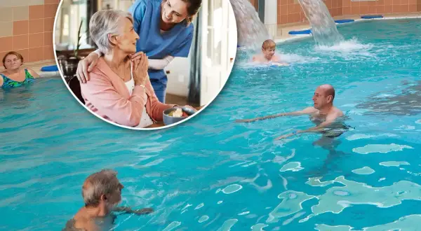 Sanatorium z basenem: rehabilitacja i wypoczynek dla seniorów.