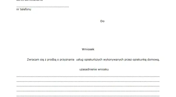 Jak napisać podanie o przyznanie opiekunki osoby starszej - krok po kroku