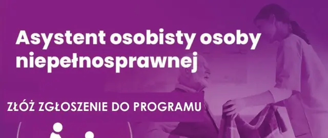 Asystent osoby niepełnosprawnej pomaga starszemu mężczyźnie. Złóż zgłoszenie do programu.